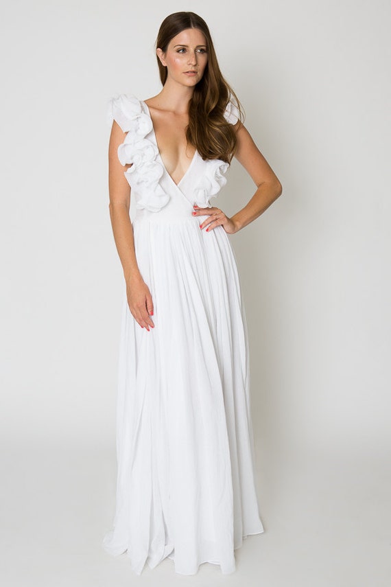 White Ruffle Dress
